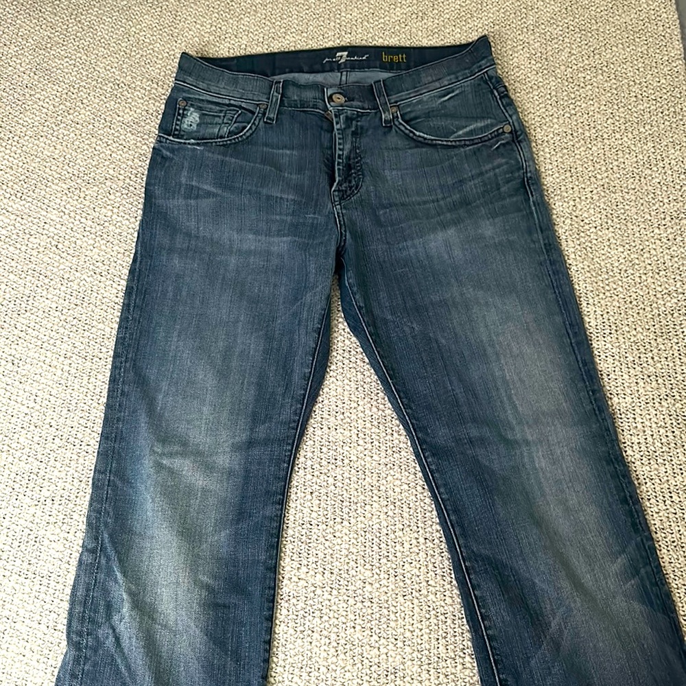 7 off all mankind BRETT boot cut jeans size 29 - Picture 4 of 10